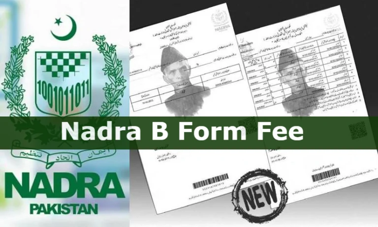 Nadra B Form Fee 2026