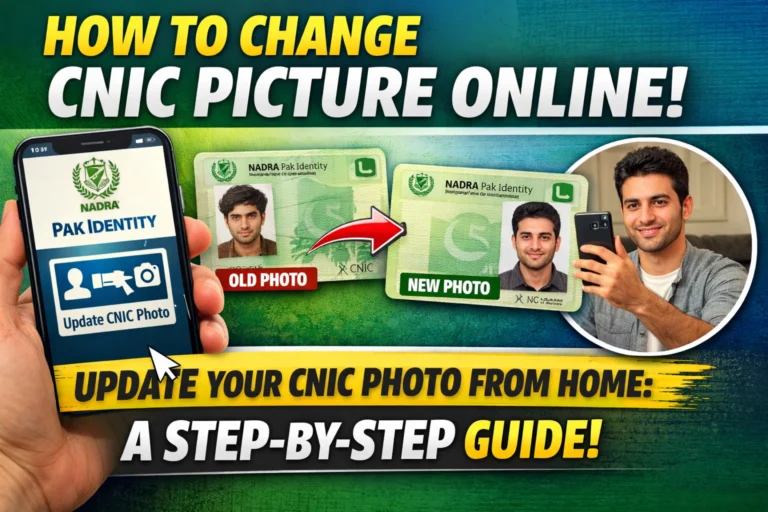 How To Change CNIC Id Card Picture Online Through Nadra Pak Identity App
