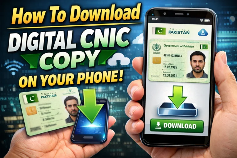 How To Download Digital Cnic Copy On Your Phone